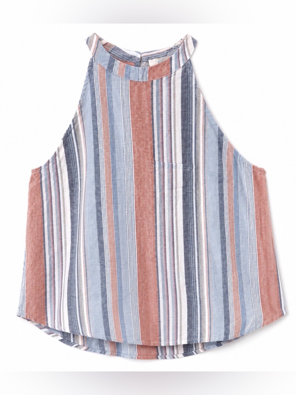 Elodie Striped Halter Tank Top Multicolor Bow Neck Soft Palette Coquette Style